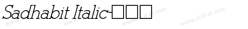 Sadhabit Italic字体转换